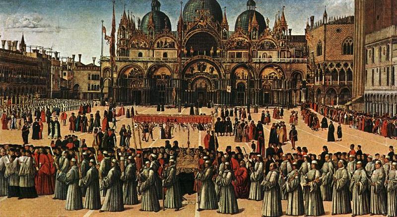 Procession in Piazza S. Marco, BELLINI, Gentile